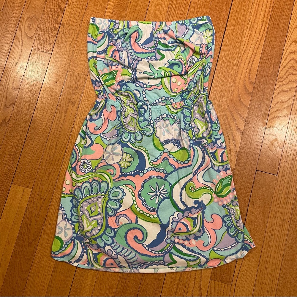 LILY PULITZER WINDSOR STRAPLESS PULL-ON DRESS